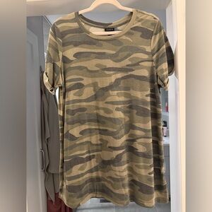 Torrid Green Camouflage Top